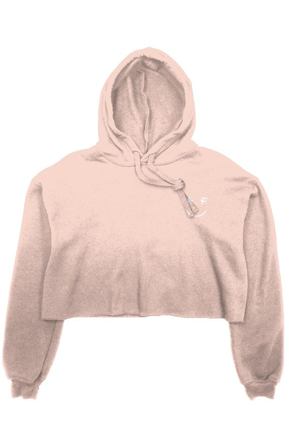 PEACHY CROP HOODIE (embroidered) SALE ITEM