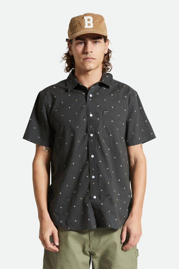 Charter Print S/S Shirt - Washed Black Pyramid