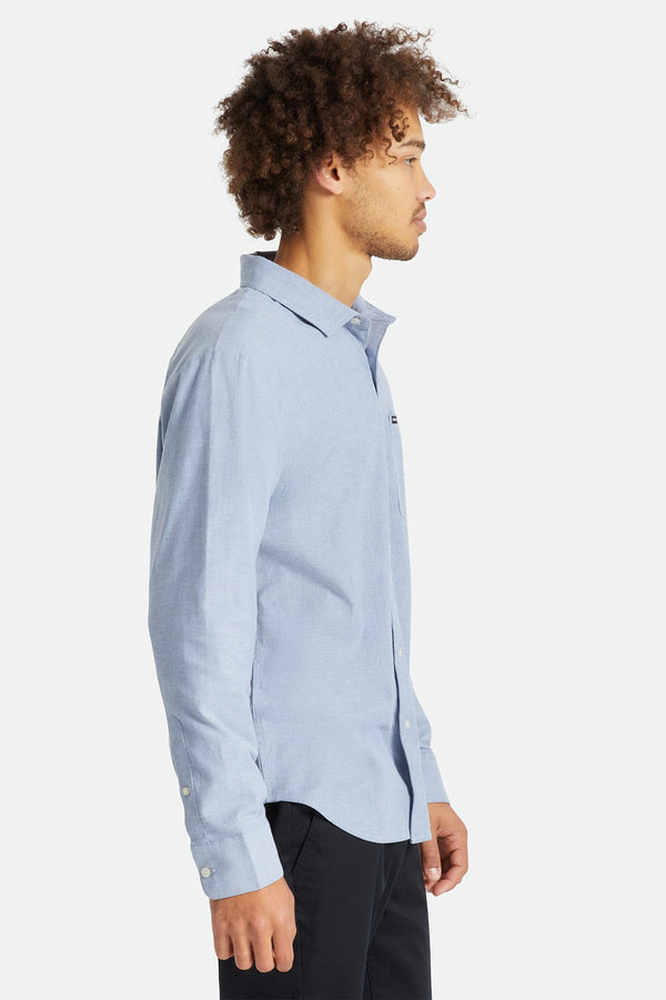 Charter Oxford L/S Woven Shirt - Light Blue Chambray