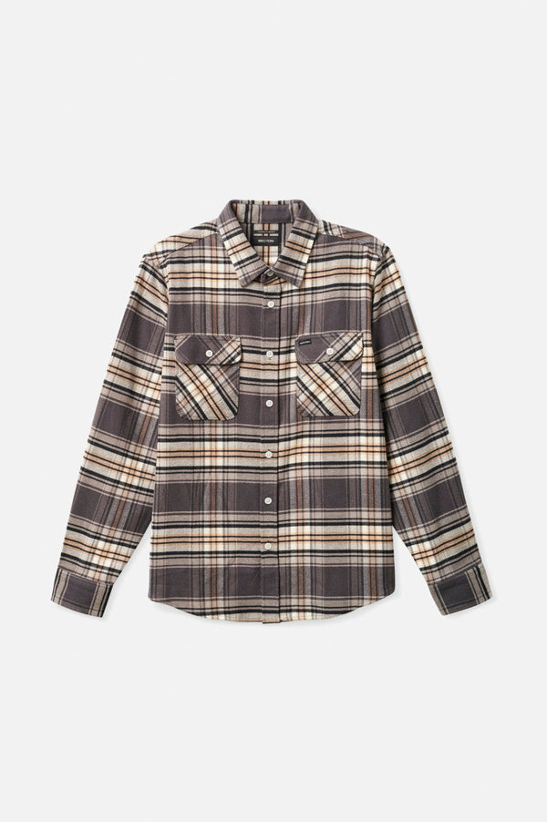 Bowery Stretch L/S Utility Flannel - Black/Charcoal II