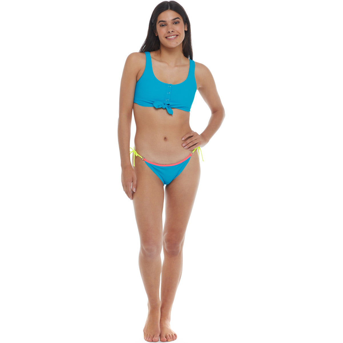 Spectrum Kate Crop Tank Bikini Top - Neon Blue – BEATCOMBER