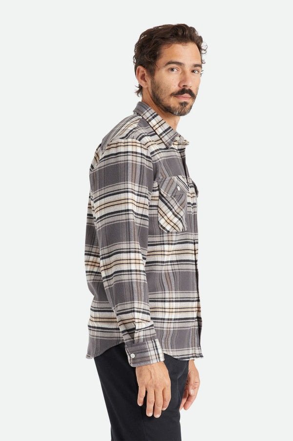 Bowery Stretch L/S Utility Flannel - Black/Charcoal II