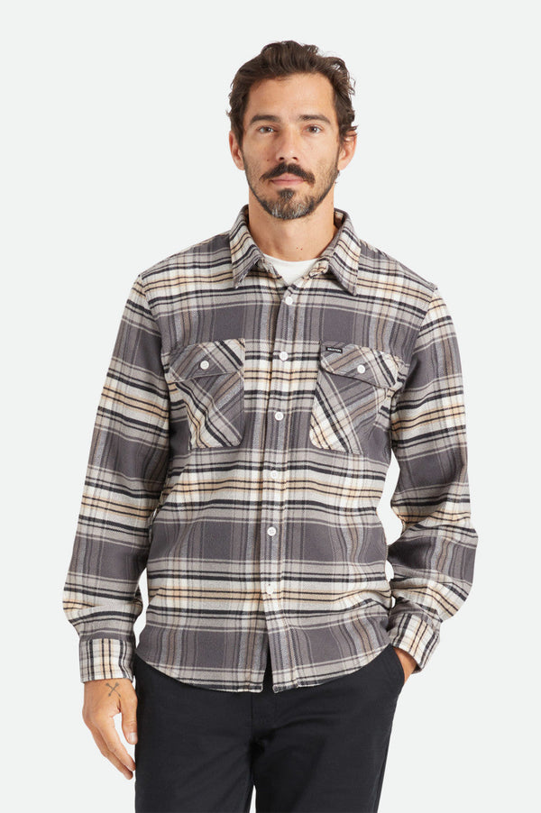 Bowery Stretch L/S Utility Flannel - Black/Charcoal II